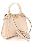 Nappa Interlace Mini Peekaboo Iconic Satchel Camelia