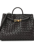 Nappa Intrecciato Medium Andiamo Shoulder Bag Fondant
