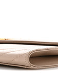 Grain De Poudre Matelasse Chevron Monogram Envelope Clutch Dark Beige