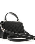 Satin Crystal GG Monogram Mini Dionysus Top Handle Bag Black