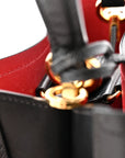 Saffiano Cuir Medium Panier Bucket Bag Black Fuoco