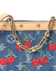 LV X TM Monogram Denim Cerises Pochette Accessories Blue
