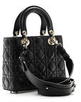 Lambskin Cannage Small My ABCD1OR Lady D1OR Black