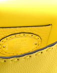 Cuoio Roma Sellerissima Nappa Sintetica Tape Stitch Mini Baguette Acid Yellow