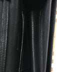 Derby Calfskin House Check Small Macken Crossbody Bag Black Archive Beige