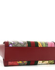 GG Supreme Monogram Flora Web Small Ophidia Tote Bag Red