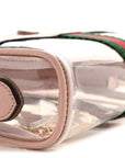 Vinyl Web Mini Ophidia Transparent Shoulder Bag Perfect Pink