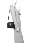 Lambskin Quilted Small Lola Camera Bag Black