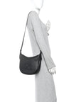 Supple Calfskin Cuir Triomphe Small Heloise Shoulder Bag Black