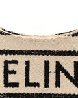 Textile Medium Ava Shoulder Bag White Black