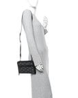 Coated Canvas La Greca Signature Black Gray