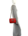 Lambskin Maxi Intreccio Padded Chain Cassette Crossbody Bag Nail Polish
