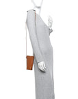 Smooth Calfskin Anagram Phone Pouch Tan