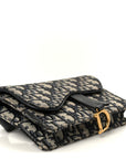 Oblique Saddle Belt Bag Blue