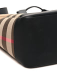 IP Check Nylon Calfskin Ormond Tote Bag Taupe Brown