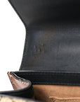 GG Supreme Monogram Calfskin Small Padlock Shoulder Bag Beige Black Cuir