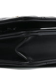 Lambskin Quilted All About CHNL Charm Wallet On Chain WOC Black