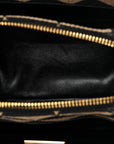 Jacquard Triangolo Symbole Embroidered Small Shoulder Bag Black Corda