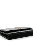 Caviar Quilted Crystal CC Wallet On Chain WOC Black