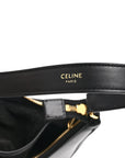 Smooth Calfskin Medium Strap Ava Triomphe Shoulder Bag Black