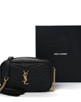 Grain De Poudre Matelasse Monogram Mini Lou Camera Bag Black