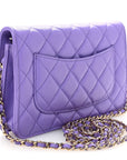Caviar Quilted Wallet On Chain WOC Purple