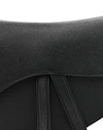 Grained Calfskin Saddle Bag Black