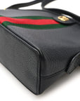 Calfskin GG Web Small Ophidia Dome Shoulder Bag Black