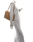 Lambskin Chevron Quilted Large LouLou Natural Tan