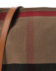 Canvas Mega Check Mini Ashby Tassel Crossbody Saddle Brown