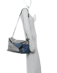 Calfskin Puzzle Bag XL Grey Blue
