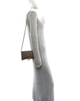 Coated Canvas BB Monogram Hourglass Chain Bag Beige Brown