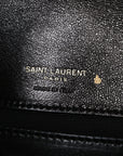 Lambskin Chevron Quilted Small Loulou Black