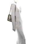 Crinkled Calfskin Matelasse Monogram Baby Niki Chain Satchel Platinum