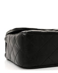 Lambskin Quilted Medium Westminster Pearl Flap Black