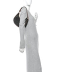 Triomphe Canvas Calfskin Ava Shoulder Bag Tan