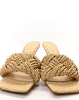 Raffia Intrecciato Lido Mule 90 Sandals 40 Cane Sugar