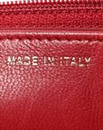 Lambskin Quilted Trendy CC Wallet On Chain WOC Red