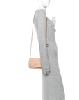 Caviar Quilted CC Turnlock Wallet On Chain WOC Beige
