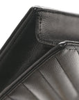 Grain De Poudre Matelasse Chevron Monogram Envelope Chain Wallet Black
