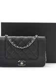 Caviar Quilted Vintage Mademoiselle Wallet On Chain WOC Black