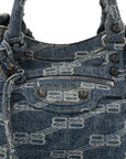 Denim BB Monogram Neo Cagole City Handbag Blue