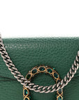 Dollar Calfskin Crystal Super Mini Dionysus Shoulder Bag Emerald