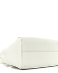 Calfskin Cuir Small Triomphe Cabas Drawstring White