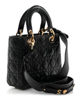 Lambskin Cannage Small My ABCD1OR Lady D1OR Black