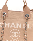 Mixed Fibers Medium Deauville Tote Beige