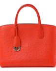 Ostrich Large Open Bar Tote Orange