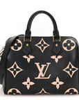 Empreinte Monogram Giant Speedy Bandouliere 25 Black Beige