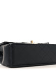 Lambskin Quilted Mini Rectangular Flap Black