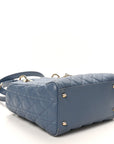 Lambskin Cannage Medium Lady D1OR Denim Blue